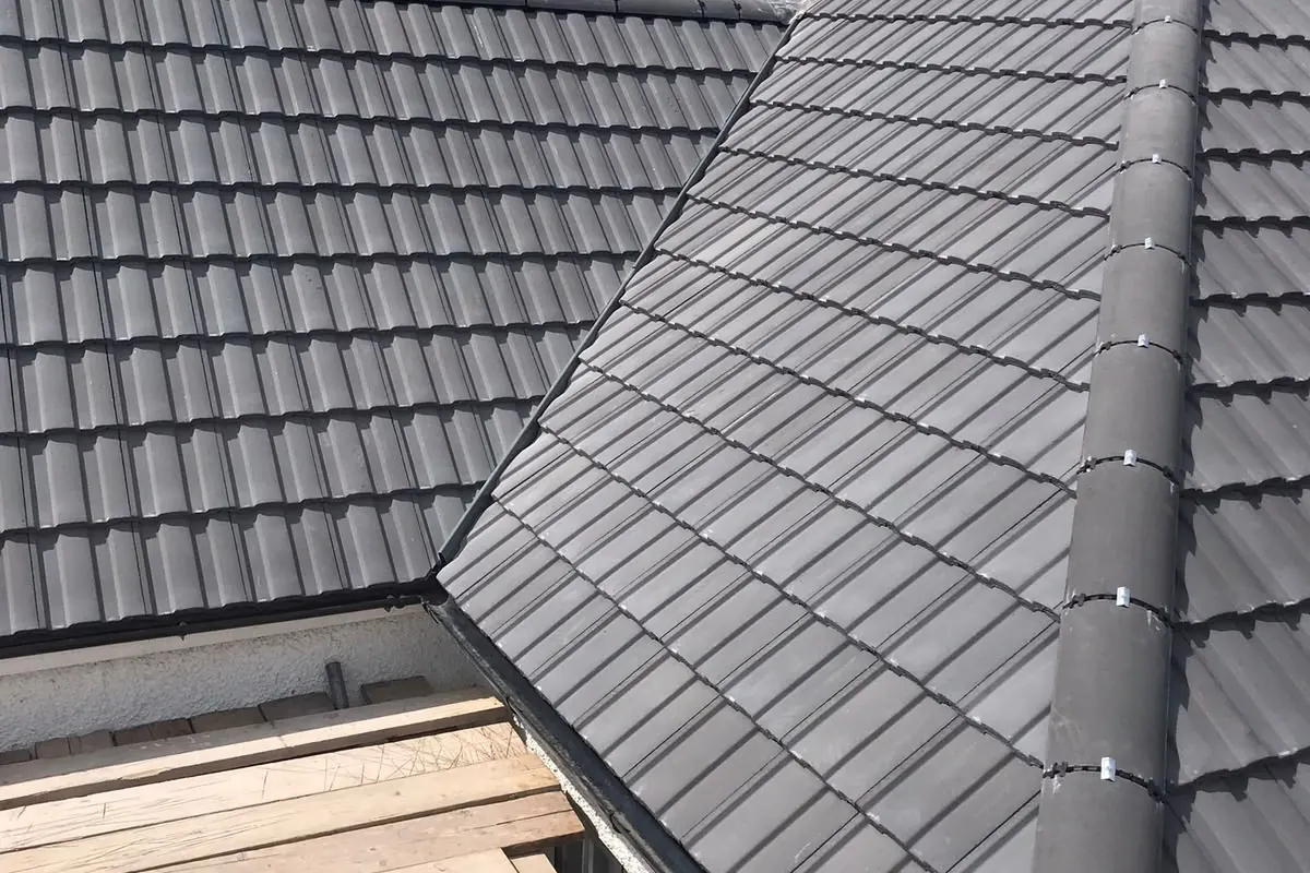 Completed pitched roof